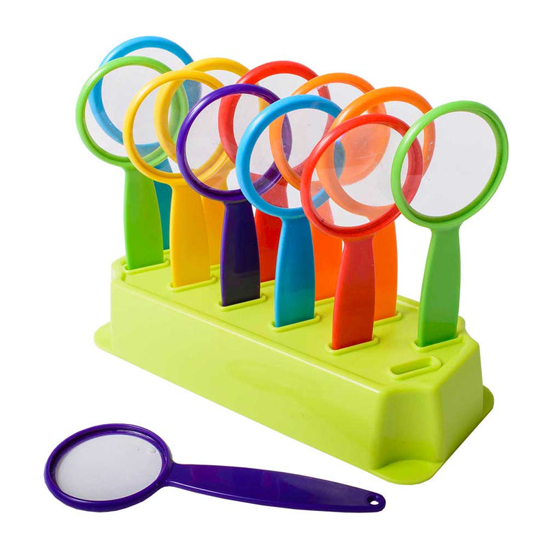 Handy Magnifiers in stand Set of 12, Learning SPACE