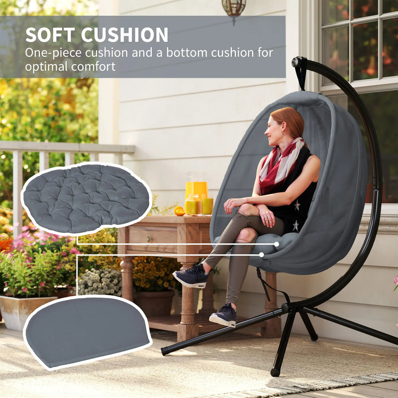 Hanging Egg Chair - Swing Hammock with Side Pocket, Learning SPACE