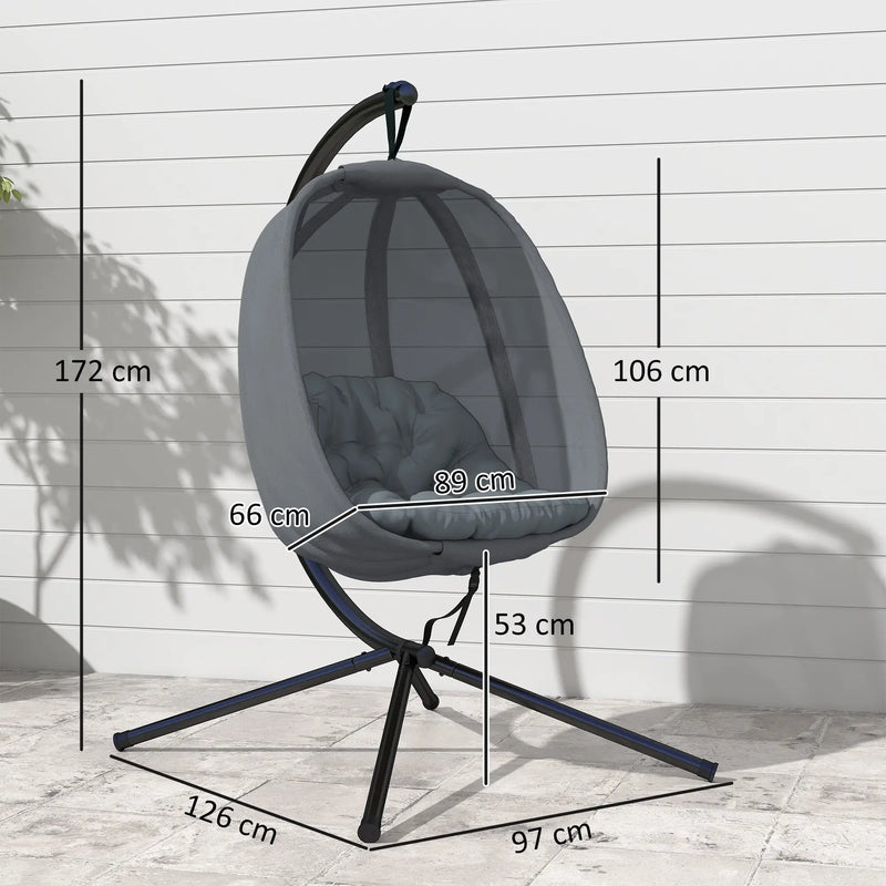 Hanging Egg Chair - Swing Hammock with Side Pocket, Learning SPACE