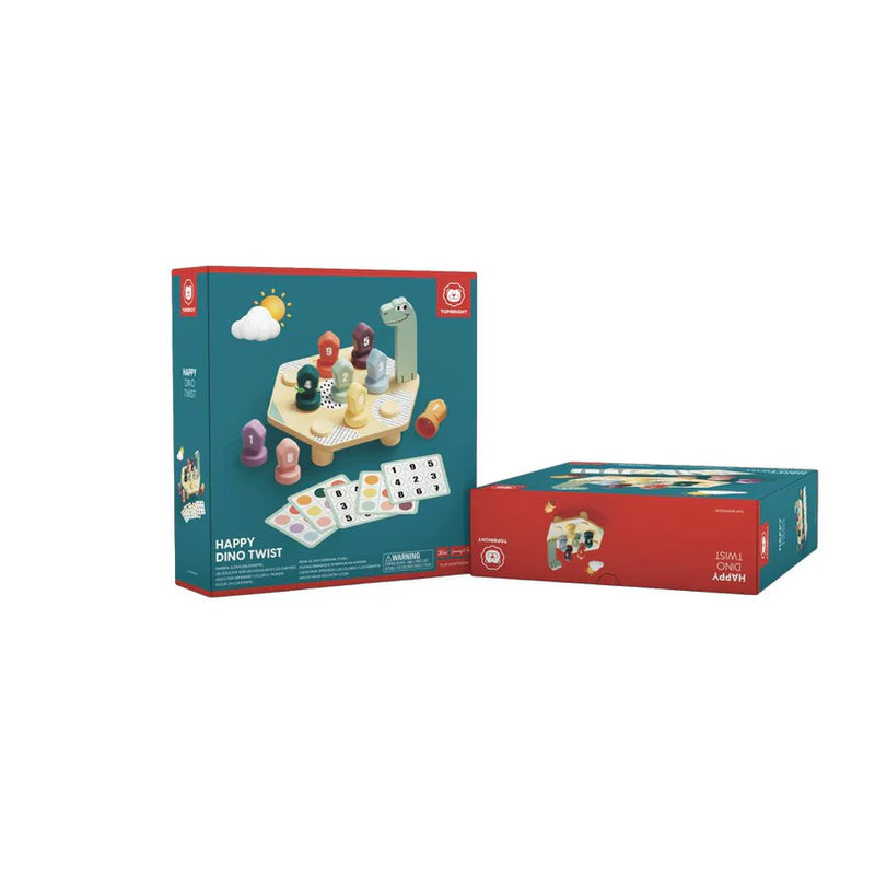Happy Dino Twist Wooden Game, Learning SPACE