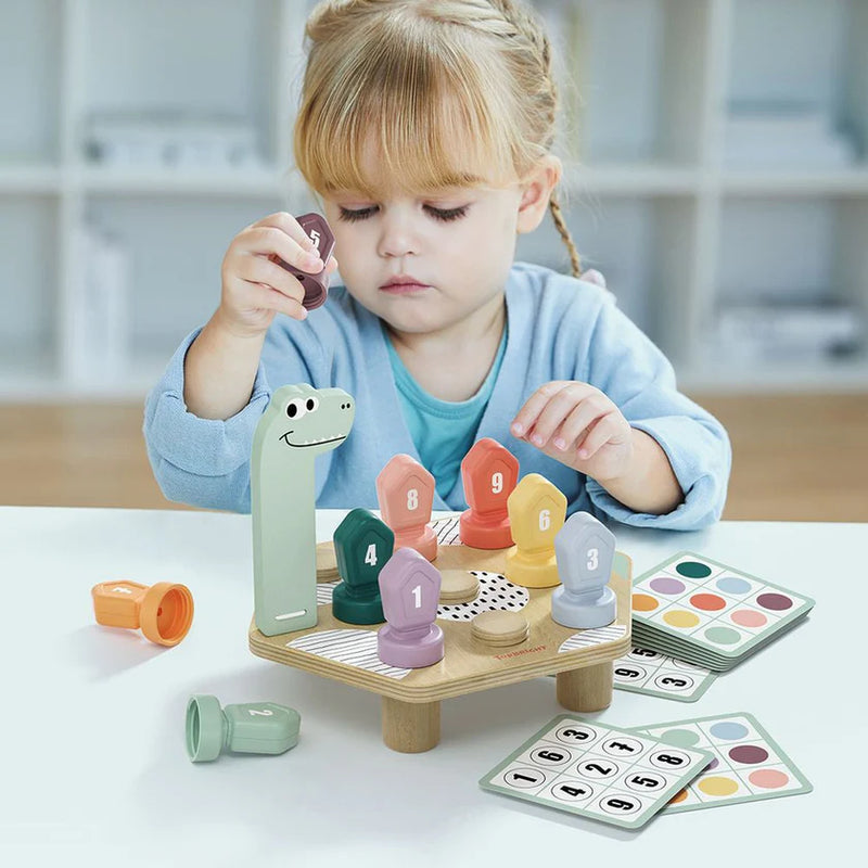 Happy Dino Twist Wooden Game, Learning SPACE
