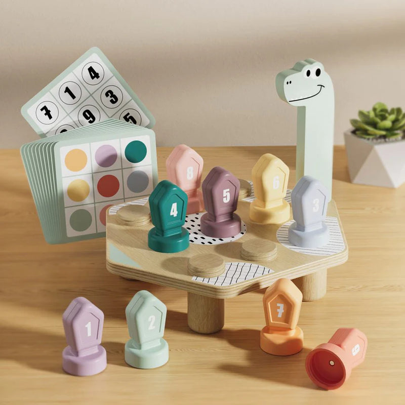 Happy Dino Twist Wooden Game, Learning SPACE