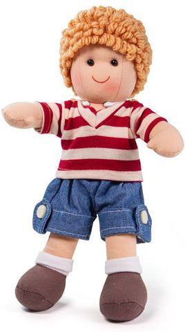 Harry the Huggable Rag Doll-Baby Soft Toys, Bigjigs Toys, Dolls & Doll Houses, Gifts For 1 Year Olds, Gifts For 2-3 Years Old, Imaginative Play, Nurture Room, Puppets & Theatres & Story Sets, Stock-Learning SPACE