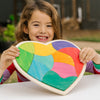 Heart Full of Colour Wooden Puzzle, Puzzles Learning SPACE