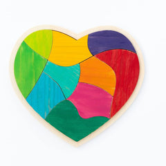 Heart Full of Colour Wooden Puzzle, Puzzles Learning SPACE