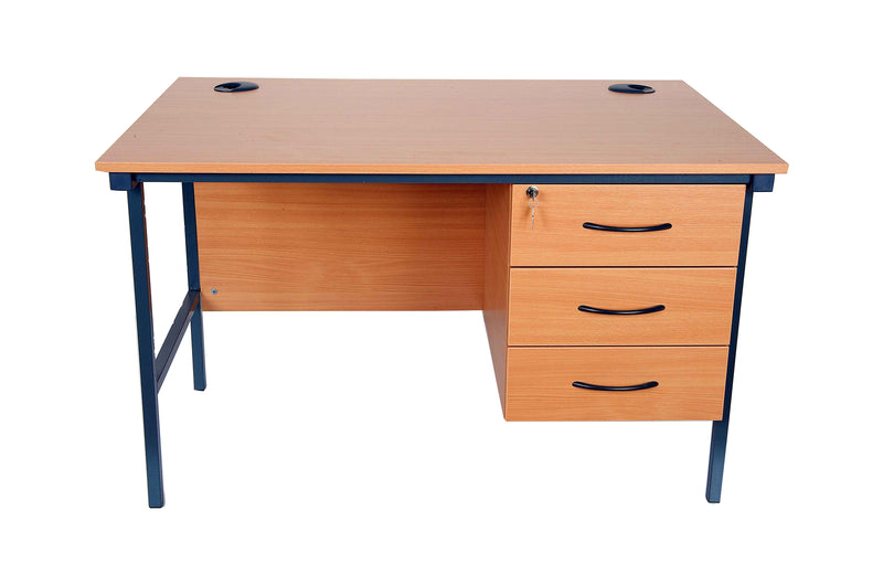 Heavy Duty Teacher's Desk with Fixed Pedestal, Learning SPACE