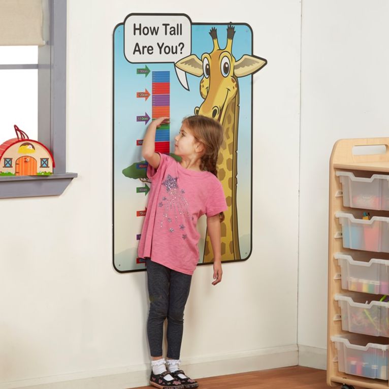 Height Chart - Giraffe Outdoor/Indoor Sign, Learning SPACE