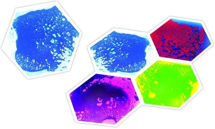Hexagon Liquid Floor Tiles - Set of 4, Learning SPACE