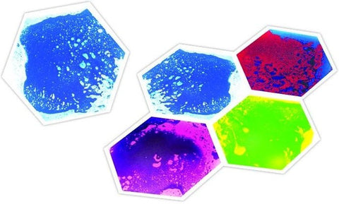 Hexagon Liquid Floor Tiles - Set of 4-AllSensory,Calming & Anxiety,Chill Out Area,Helps With,Learning Activity Kits,Lumina,Playlearn,Rainbow Theme Sensory Room,Sensory Floor Tiles,Sensory Flooring,Sensory Processing Disorder,Sensory Seeking,Star & Galaxy Theme Sensory Room,Stock,Visual Sensory Toys-Learning SPACE