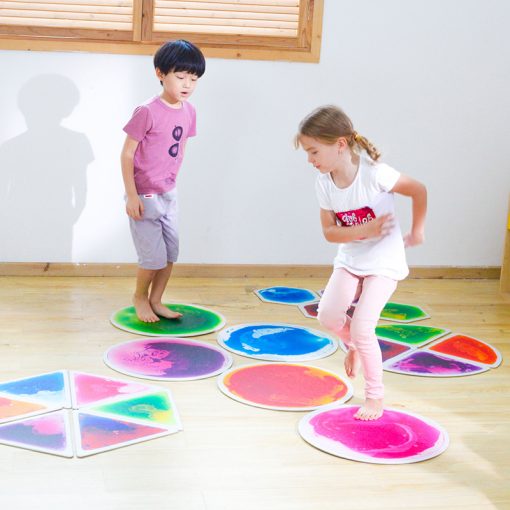 Hexagon Liquid Floor Tiles - Set of 4, Learning SPACE