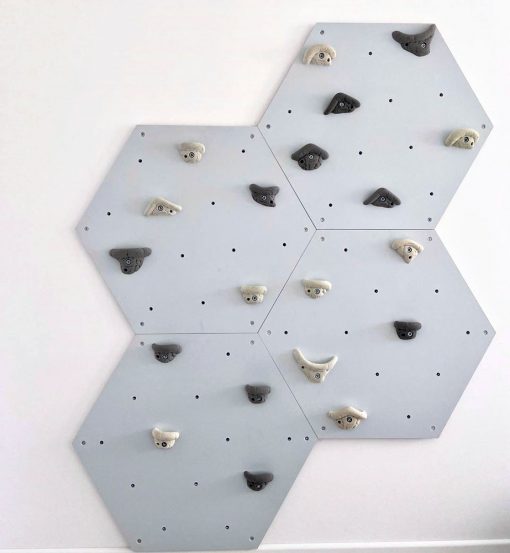 Hexagonal Indoor Climbing Wall, Grey Learning SPACE