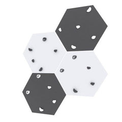 Hexagonal Indoor Climbing Wall-Additional Need,Gross Motor and Balance Skills,Helps With,Sensory Climbing Equipment,Strength & Co-Ordination-Black-White-DSKMHEX-BlackWhite-Learning SPACE