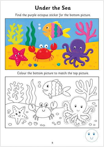 Home Learning Book - Colour, Shapes and Sizes-Counting Numbers & Colour,Early Years Books & Posters,Early Years Maths,Galt,Maths,Maths Worksheets & Test Papers,Primary Maths,Shape & Space & Measure,Stock-Learning SPACE