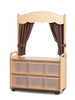 Home Zone With Clear Tubs And Taupe Curtains, Learning SPACE