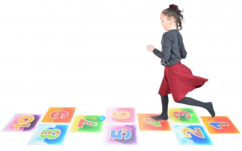 Hopscotch Liquid Floor Tiles - Set of 10 (40x40cm), Learning SPACE