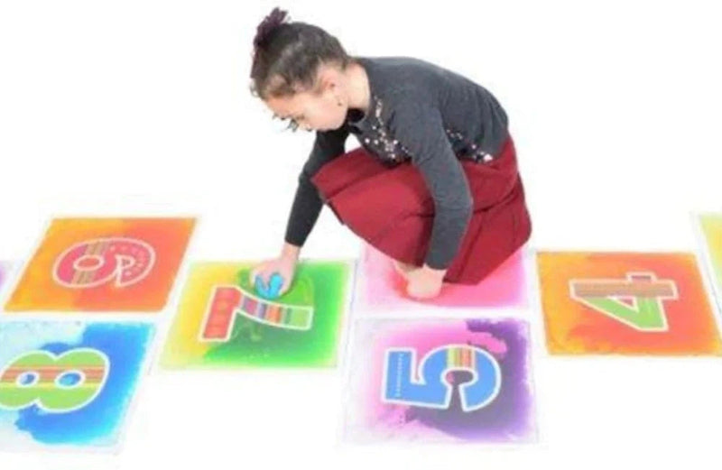 Hopscotch Liquid Floor Tiles - Set of 10 (40x40cm), Learning SPACE