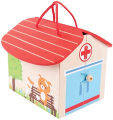 Hospital Mini Playset-Bigjigs Toys, Early Years Travel Toys, Fire. Police & Hospital, Gifts For 3-5 Years Old, Human Body, Imaginative Play, S.T.E.M, Small World, Stock-Learning SPACE