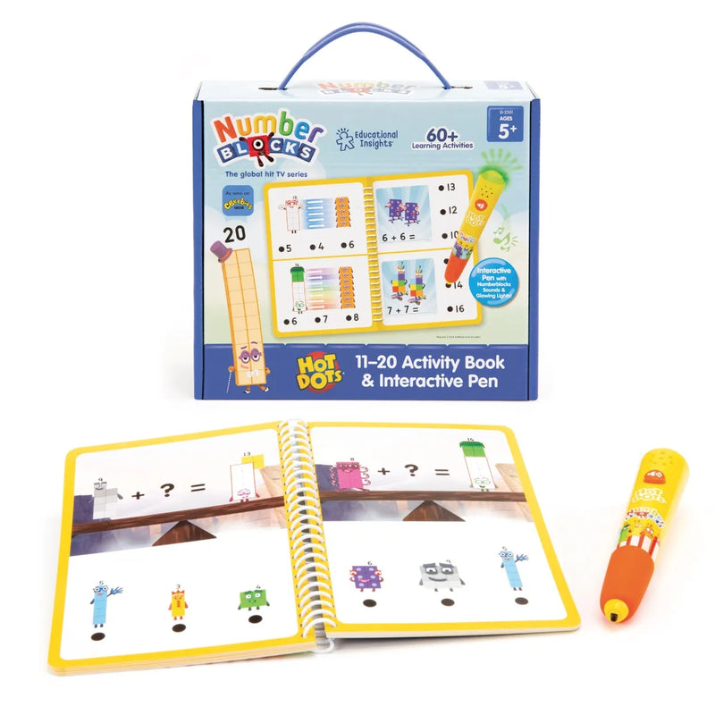 Hot Dots® Numberblocks Activity Book & Interactive Pen, Activity Book 11-20 Learning SPACE