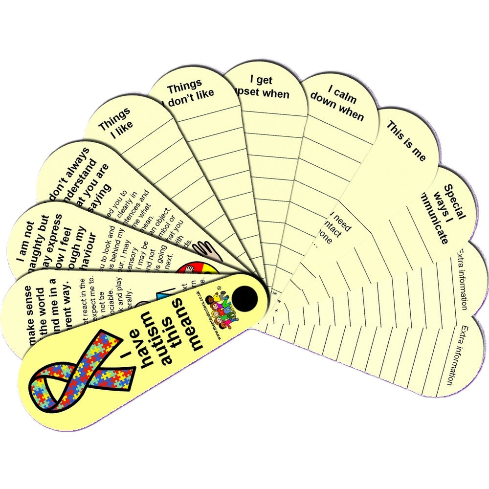 I Have Autism Communication Passport Fan-Autism, Calmer Classrooms, communication, Communication Games & Aids, Fans & Visual Prompts, Helps With, Neuro Diversity, Planning And Daily Structure, Play Doctors, Primary Literacy, PSHE, Schedules & Routines, Social Stories & Games & Social Skills, Stock-Learning SPACE