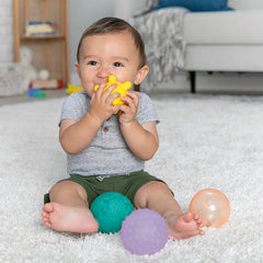 Infantino Lights & Sounds Multi Sensory Balls Set-Baby & Toddler Gifts, Baby Cause & Effect Toys, Baby Sensory Toys, Baby Toys, Gifts For 1 Year Olds, Gifts For 3-6 Months, Gifts For 6-12 Months Old, Sensory Balls, Sensory Light Up Toys, Tactile Toys & Books, Teether-Learning SPACE