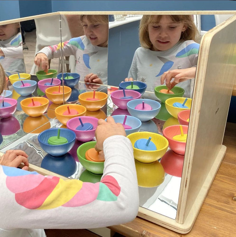 Infinite Reflections Wooden Mirror, Learning SPACE