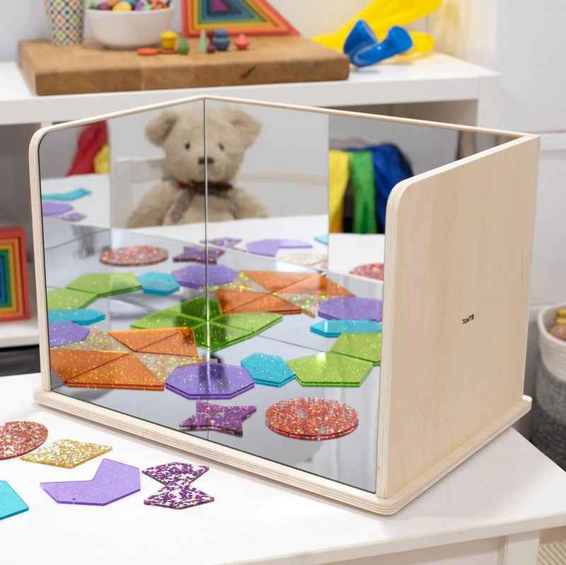 Infinite Reflections Wooden Mirror, Learning SPACE