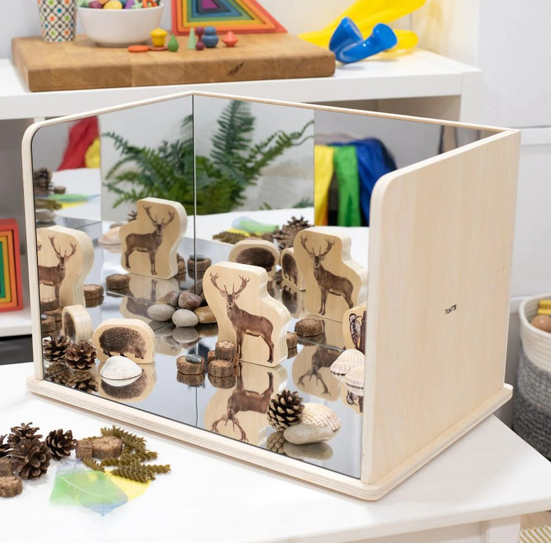 Infinite Reflections Wooden Mirror, Learning SPACE