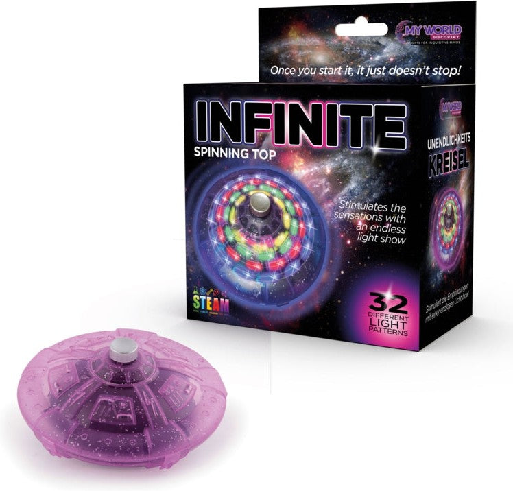 Infinity Spinning Top - Sensory light up toy, Learning SPACE