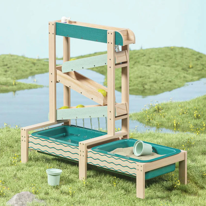 Interactive Wooden Water Track for Kids – Outdoor Play & Learning, Learning SPACE