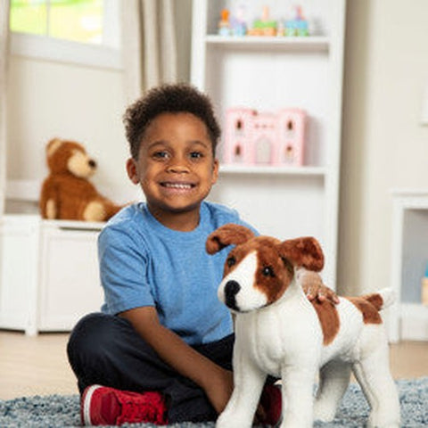 Jack Russell Terrier Dog Giant Stuffed Animal-Baby Soft Toys,Comfort Toys,Dolls & Doll Houses,Gifts For 3-5 Years Old,Imaginative Play,Nurture Room-Learning SPACE