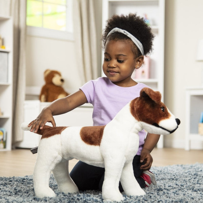 Jack Russell Terrier Dog Giant Stuffed Animal, Learning SPACE