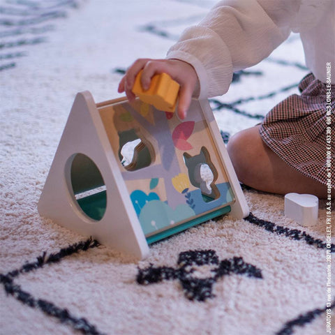 Janod Pure Shape Sorter Wooden Baby Toddler Toy-Baby & Toddler Gifts,Baby Wooden Toys,Fine Motor Skills,Games & Toys,Gifts For 1 Year Olds,Gifts For 2-3 Years Old,Gifts For 6-12 Months Old,Stacking Toys & Sorting Toys,Wooden Toys-Learning SPACE