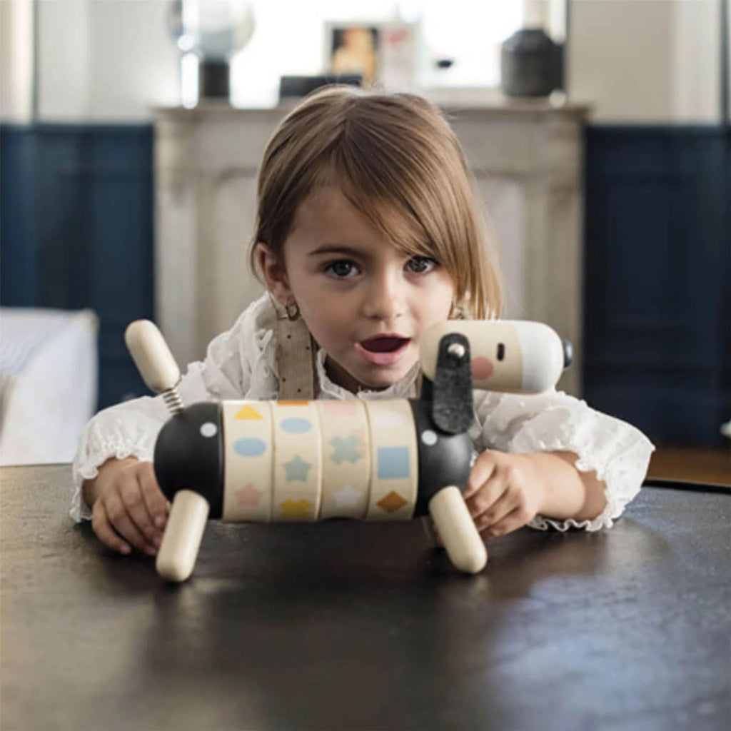 Janod Sweet Cocoon Shapes And Colours Dog-Baby Wooden Toys,Discontinued,Games & Toys,Gifts For 2-3 Years Old,Janod Toys,Shape & Space & Measure,Stacking Toys & Sorting Toys,Wooden Toys-Learning SPACE