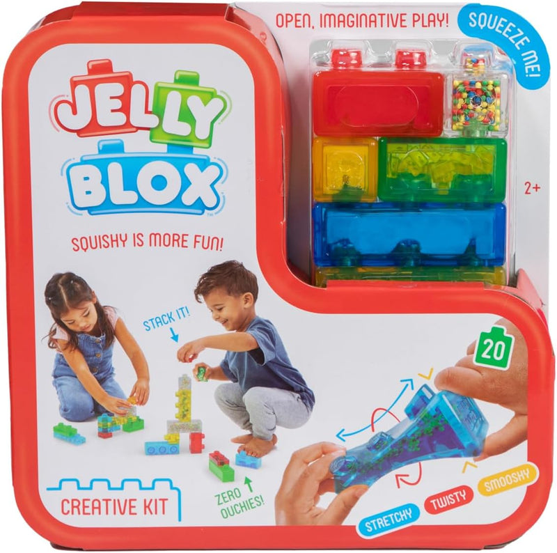 Jelly Blox Creative Kit - Squishing Building Blocks (20 Pieces), Learning SPACE
