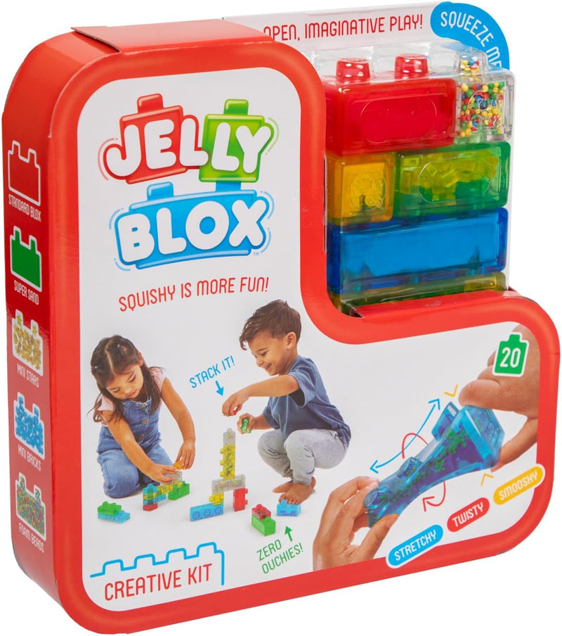 Jelly Blox Creative Kit - Squishing Building Blocks (20 Pieces), Learning SPACE