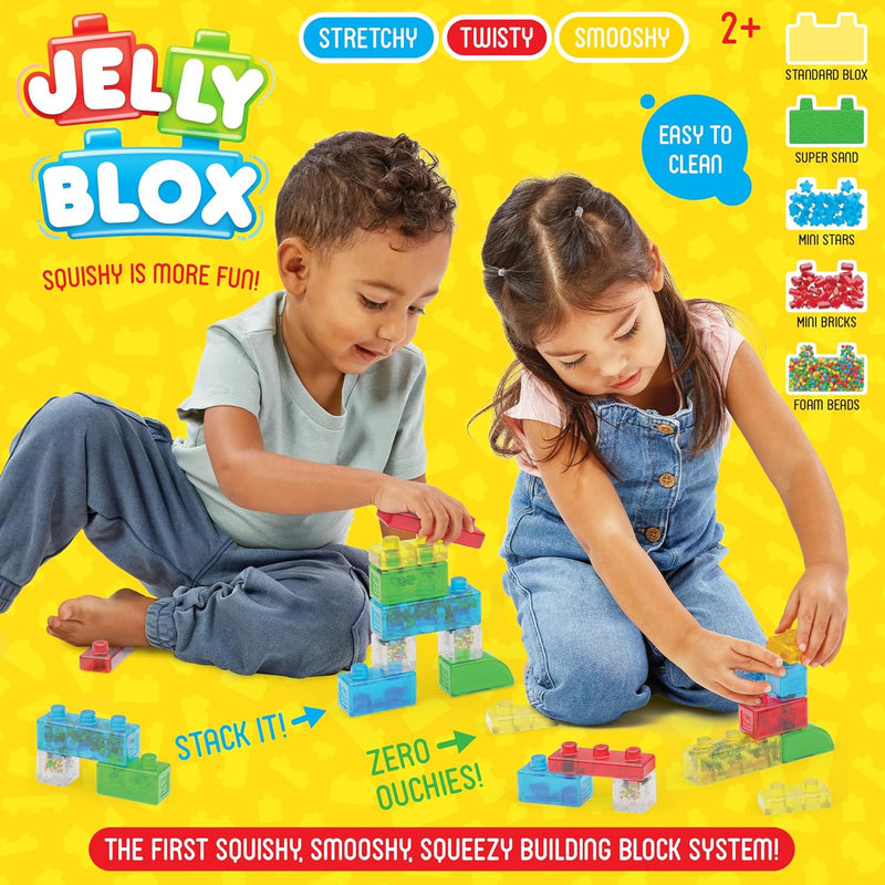 Jelly Blox Creative Kit - Squishing Building Blocks (20 Pieces), Learning SPACE