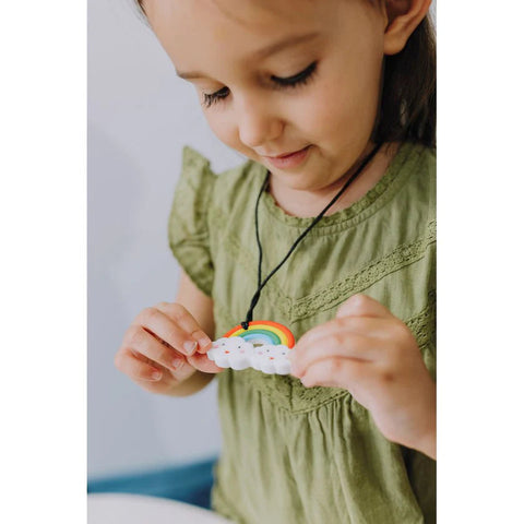 Jellystone Designs Rainbow Pendant-Chewing, Halilit Toys, Oral Motor & Chewing Skills--Learning SPACE