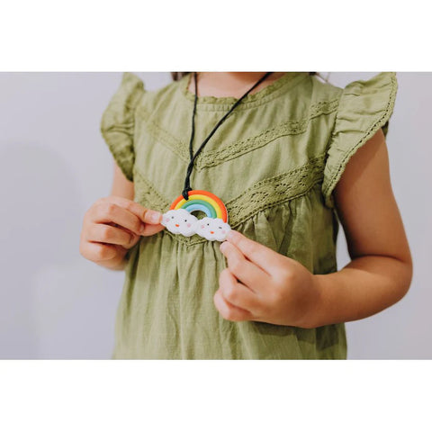 Jellystone Designs Rainbow Pendant-Chewing, Halilit Toys, Oral Motor & Chewing Skills--Learning SPACE