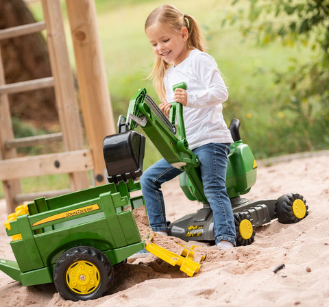 John Deere Mobile 360 Degree Toy Excavator-Dropship,Early Years. Ride On's. Bikes. Trikes,Farms & Construction,John Deere,Ride & Scoot,Ride Ons-Learning SPACE