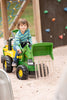 John Deere Toy Tractor With Frontloader & Rear Excavator-Dropship,Early Years. Ride On's. Bikes. Trikes,Farms & Construction,John Deere,Ride & Scoot,Ride Ons-Learning SPACE