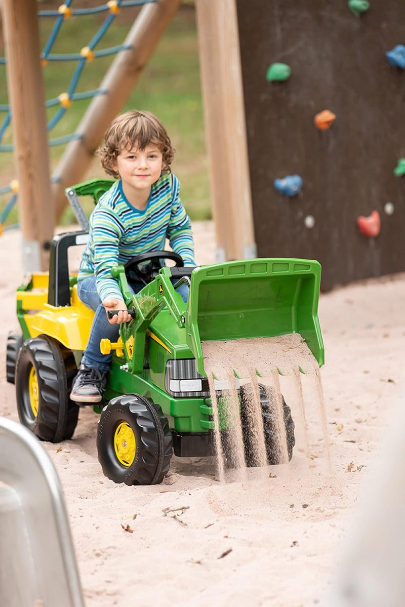 John Deere Toy Tractor With Frontloader & Rear Excavator, Learning SPACE