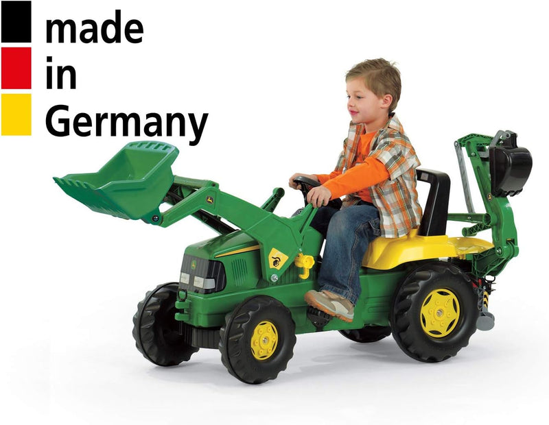 John Deere Toy Tractor With Frontloader & Rear Excavator, Learning SPACE