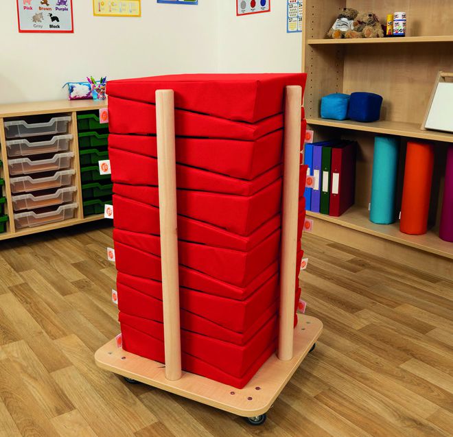 Jolly Back Maxi Wedge - Set of 12, Single Colour With Trolley Learning SPACE