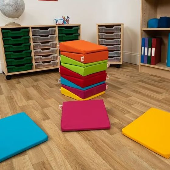 Jolly Back Maxi Wedge - Set of 12, Brights Without Trolley Learning SPACE