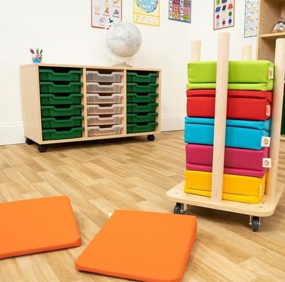 Jolly Back Maxi Wedge - Set of 12, Brights With Trolley Learning SPACE
