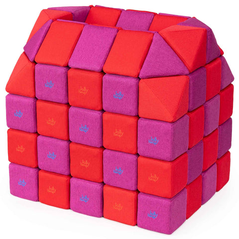 Jollyheap Magnetic Blocks Creative Set 100 4-Shapes-Building Blocks,Jollyheap,Soft Play Sets-12-21-JHCreative-1221-Learning SPACE