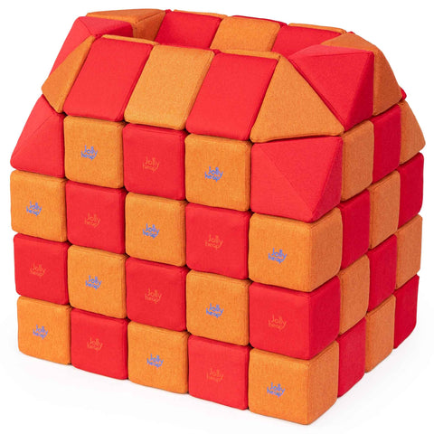 Jollyheap Magnetic Blocks Creative Set 100 4-Shapes-Building Blocks,Jollyheap,Soft Play Sets-12-25-JHCreative-1225-Learning SPACE