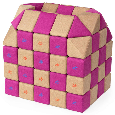 Jollyheap Magnetic Blocks Creative Set 100 4-Shapes-Building Blocks,Jollyheap,Soft Play Sets-14-21-JHCreative-1421-Learning SPACE