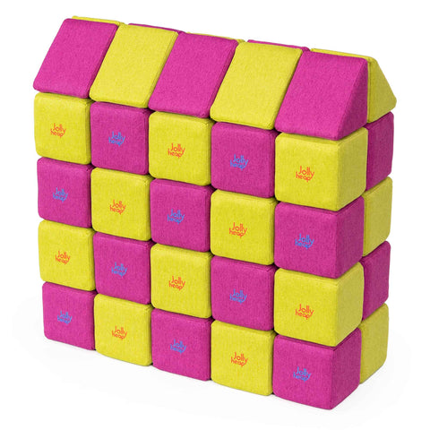 Jollyheap Magnetic Blocks Medium Set 50-Building Blocks,Jollyheap,Soft Play Sets-11-21-JHMED-1121-Learning SPACE