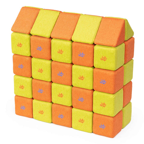 Jollyheap Magnetic Blocks Medium Set 50-Building Blocks,Jollyheap,Soft Play Sets-11-25-JHMED-1125-Learning SPACE